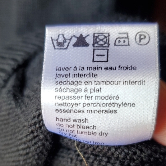 Lacoste Black Zip Up Sweater Wool Size 40 EURO - Picture 9 of 9